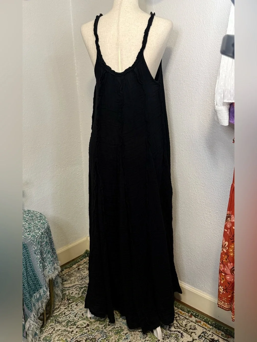 NWT Free People McKinley Maxi Dress XS BLACK